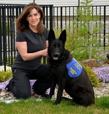 Cat with SEARCH DOG Izzy